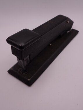 Vintage Bostitch B8 Desktop Stapler Black Heavy Duty Made in USA AS-IS